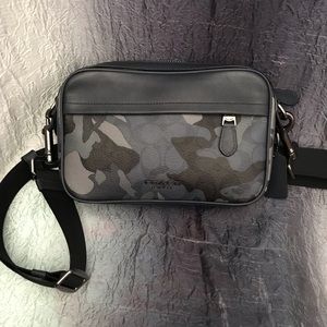 Coach Leather Crossbody Camo Clutch